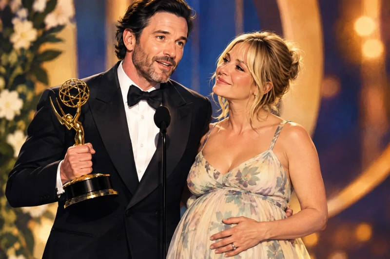 Kaley Cuoco and Tom Pelphrey Turned an Acceptance Speech Into a Family Moment