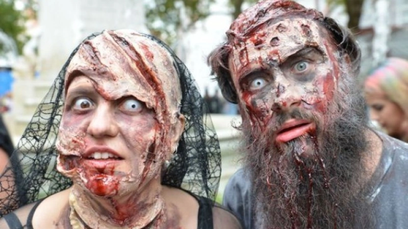 Undead hordes spotted on the streets of London... but don't worry it's just World Zombie Day
