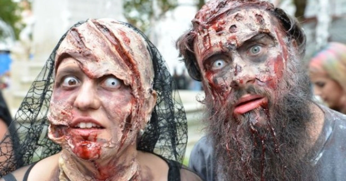Undead hordes spotted on the streets of London... but don't worry it's just World Zombie Day