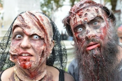 Undead hordes spotted on the streets of London... but don't worry it's just World Zombie Day