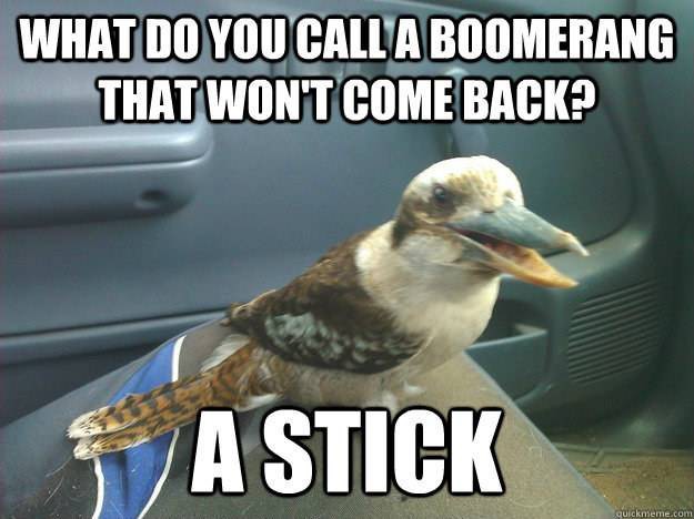Hitchhikers with lame jokes.