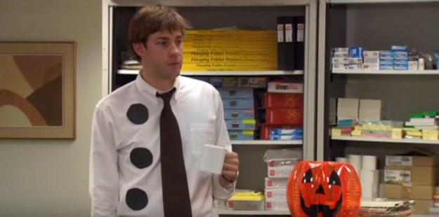 Maybe one year you drew three dots on your shirt and went as a 3-hole punch.