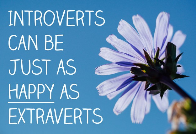 Introverts are not less happy than extraverts, despite what you might have read.