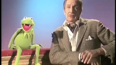Vampire Kermit bites Vincent Price